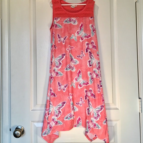 Mudd Other - Mudd Girls Pink Butterfly Dress Size 16